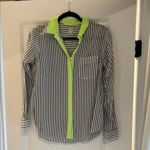 Striped Shirt with Neon Accents